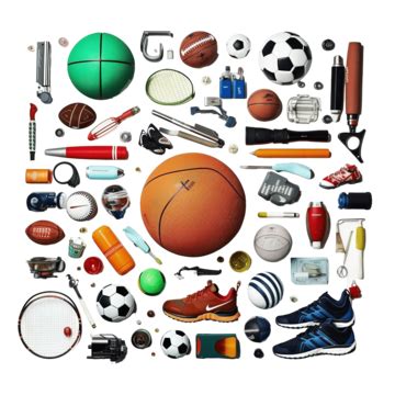 Ai Generative Collection Of Sports Equipment Commonly Sold At A ...