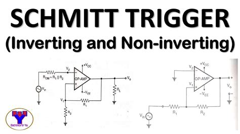 Schmitt Trigger (Design and working of Inverting and Non-inverting Schmitt Trigger using Op-Amp ...