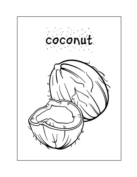 Coconut Coloring Pages – Printable Coloring Pages