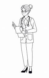 Girl Doctor Coloring Page sketch template