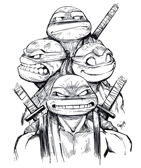 Pin by TH on Teenage Mutant Ninja Turtles | Turtle drawing, Comic art ...