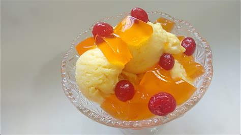 Jelly With Custard Ice Cream - YouTube