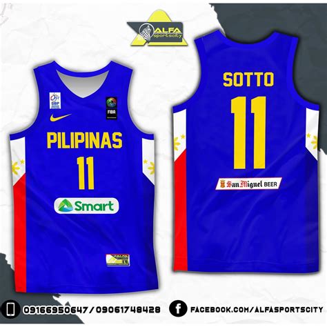 GILAS PILIPINAS - "SOTTO" - FULL SUBLIMATION JERSEY - (BLUE) | Shopee ...