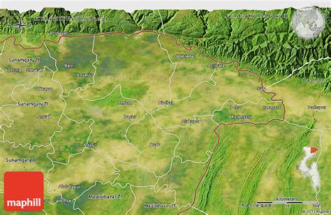 Satellite 3D Map of Sylhet Zl