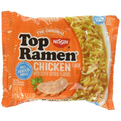 Nissin Top Ramen Noodle Soup Chicken Flavor 3 Ounce Packages - 5 Pack - Walmart.com - Walmart.com