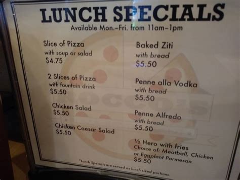 Menu at Rocco's Pizza pizzeria, Spring Hill