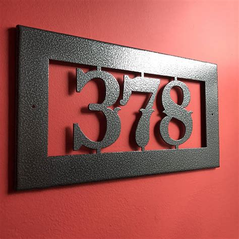 Metal Address Sign Powder Coated - BigDIYIdeas.com