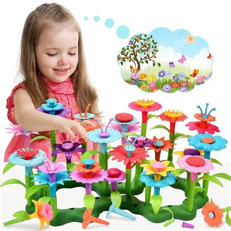 Ixir 52 Pcs Flower Garden Playset, STEM Toy - Pretend Gardening Gift ...