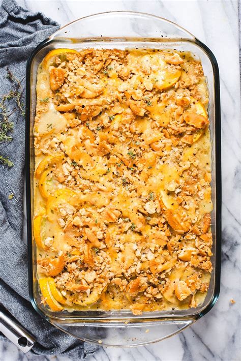 Vegan Squash Casserole - Cozy Peach Kitchen