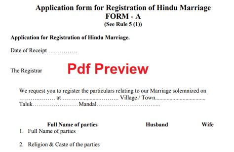 [PDF] Marriage Certificate Form Telangana pdf Download