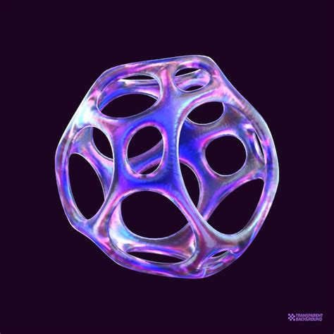 Premium PSD | 3d render abstract hologram geometric shape