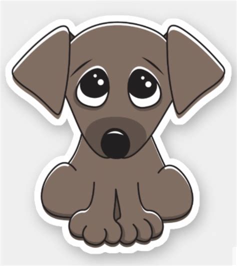 Cute puppy dog with big, begging eyes sticker | Zazzle.com | Cute puppy ...