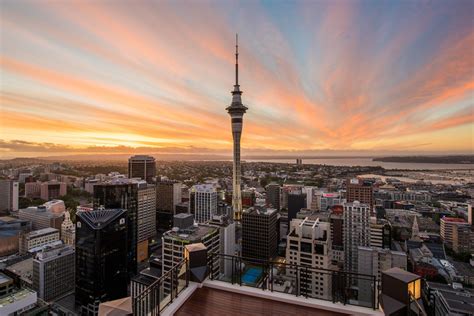 Auckland Sky Tower • City of Auckland • North Island • Night time activity Auckland Travel Guide ...