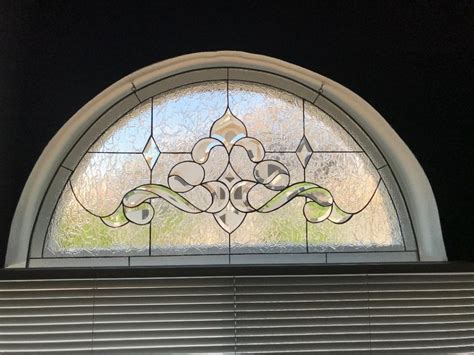 Classic! Arched Beveled Leaded Glass Window Installed