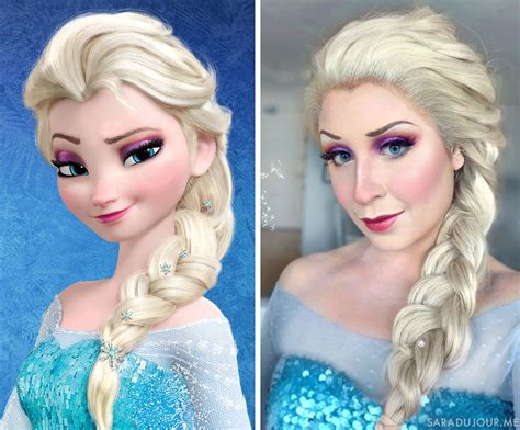 Elsa Frozen Cosplay + Makeup | Sara du Jour | Elsa makeup, Frozen makeup, Disney princess makeup