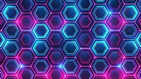 Future Tech Hexagon Blue And Purple Background, Hexagonal Tech, Tech Background, Technology ...