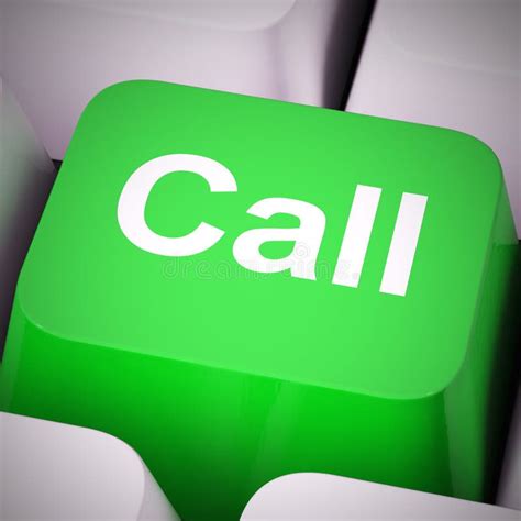 Call Now Button for Contacting Help Desk Using Voip - 3d Illustration Stock Illustration ...