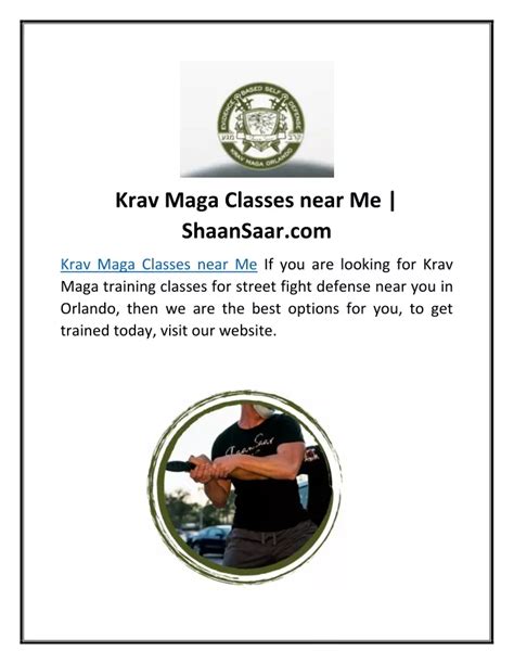 PPT - Krav Maga Classes near Me | ShaanSaar.com PowerPoint Presentation - ID:12046594