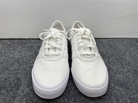 Adidas Adiease White Skate Shoes Canvas Uppers with 3… - Gem