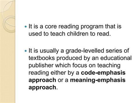 Basal reading approach | PPT