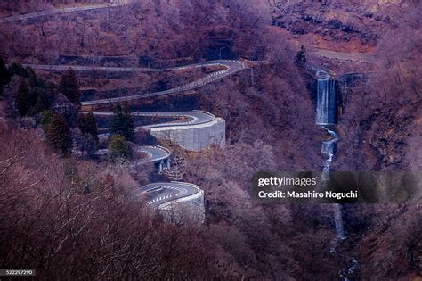 Irohazaka Winding Road And Houtou Falls Nikko In Winter High-Res Stock ...