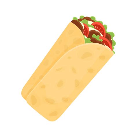 Burrito cartoon vector isolated illustration. Mexican cuisine 11141844 ...