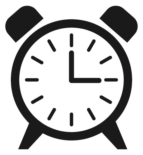 Premium Vector | Alarm clock icon Time black symbol Reminder sign