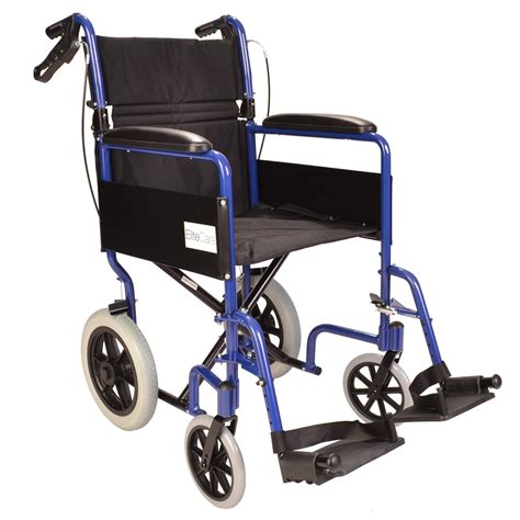 Lightweight folding wheelchair with handbrakes ECTR01 - Elite Care Direct
