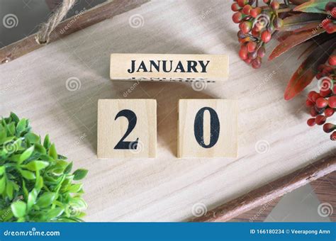 January 20. Date Of January Month. Stock Photo - Image of remind ...