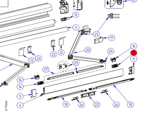 crank gear for Omnistor 5002 5003 | Spare Parts for Awnings Omnistor 5200 | Spare Parts for ...