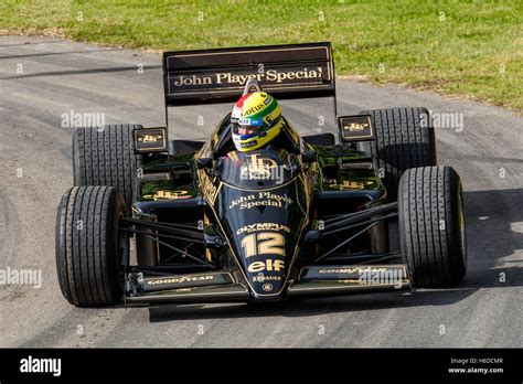 1985 Lotus-Renault 97T with driver Katsuaki Kubota at the 2016 Goodwood Festival of Speed ...