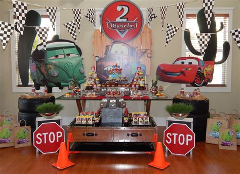 Printable Disney Pixar Car Birthday Party Backdrop/dessert - Etsy | Cars theme birthday party ...