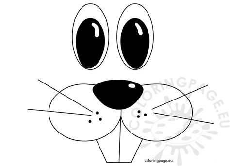 Easter Bunny Face printable – Coloring Page