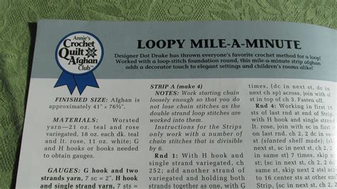 PB226 Loppy Mile a Minute Afghan Crochet Pattern Anne's Crochet Quilt ...