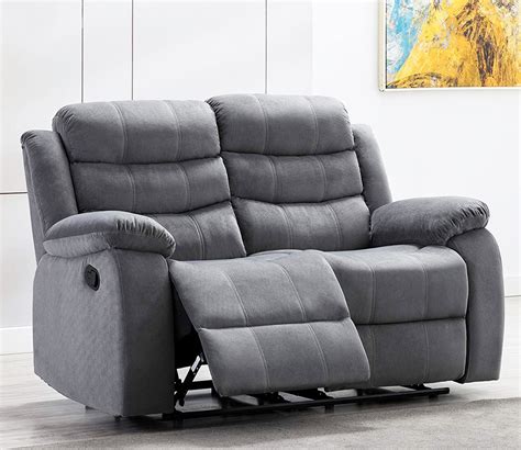 Buy Rokano Fabric 2 Seater Recliner Sofa (Grey) Online in India at Best Price - Modern Recliners ...