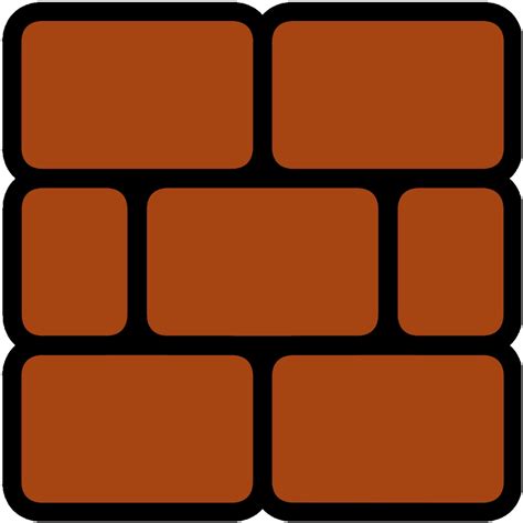 Brick Block Super Mario Clipart - 2d Brick Png Transparent Png - Full Size Clipart (#4121352 ...