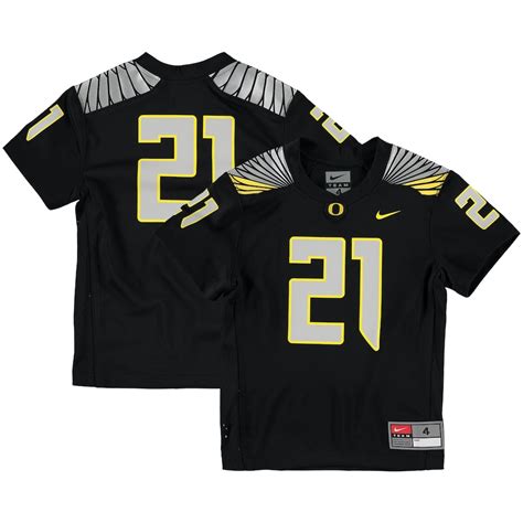 Nike #21 Oregon Ducks Preschool Black Replica Football Jersey