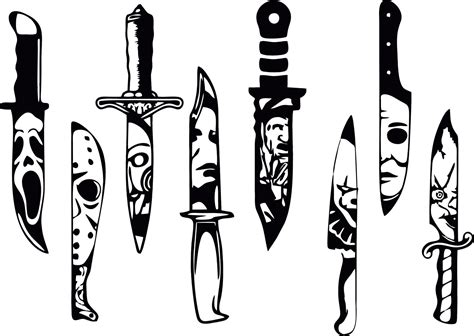 Horror Movie Characters In Knives Svg Michael Myers S - vrogue.co