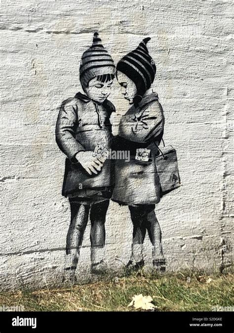 Banksy Style Graffiti Stockfotos und -bilder Kaufen - Alamy