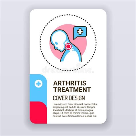 Arthritis Treatment Brochure Template. Medical Help Cover Design Stock Illustration ...