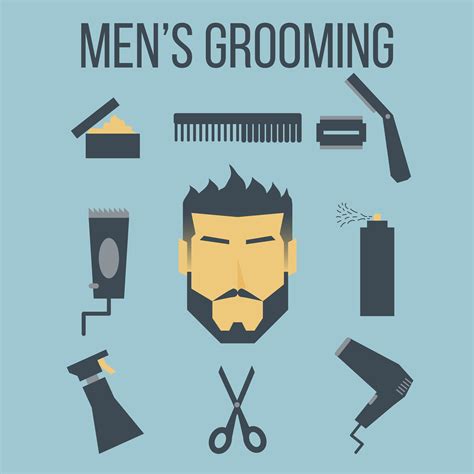 Men's Grooming 545240 Vector Art at Vecteezy