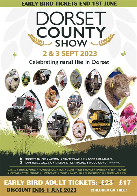 DORSET COUNTY SHOW 2023 Early bird tickets - The BV