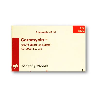 GARAMYCIN 80 MG / 2 ML ( GENTAMICIN ) 3 AMPOULES