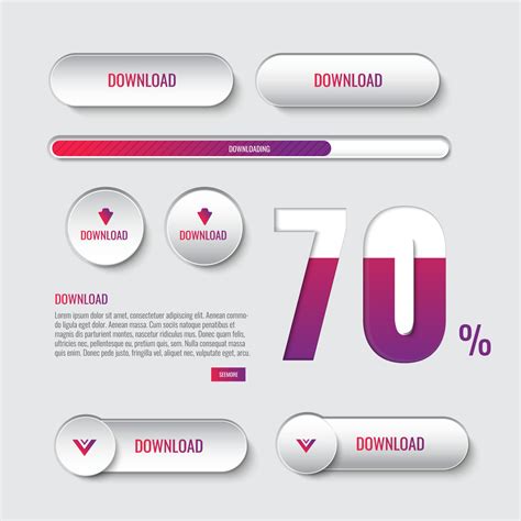 Button download web set design modern 2689795 Vector Art at Vecteezy