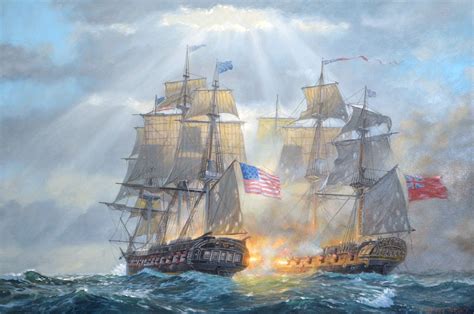 Patrick O'Brien. USS Constitution vs. HMS Java, 1812. | Ship paintings ...