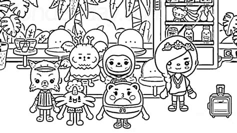 Girl Toca Life Coloring Page - Free Printable Coloring Pages for Kids