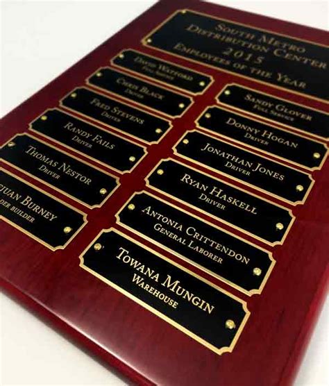 Rosewood Plaque with Header | Office Recognition & Employee Awards