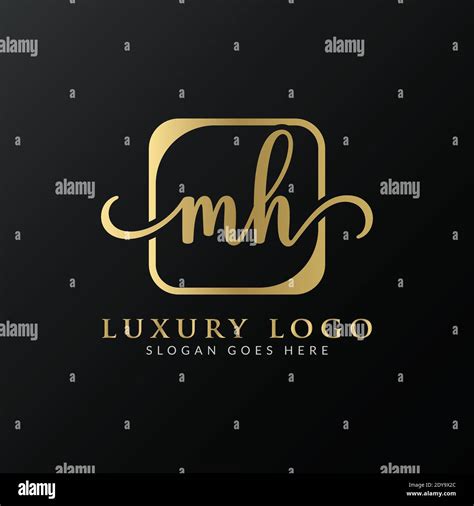 Initial MH letter Logo Design vector Template. Luxury Letter MH logo Design Stock Vector Image ...