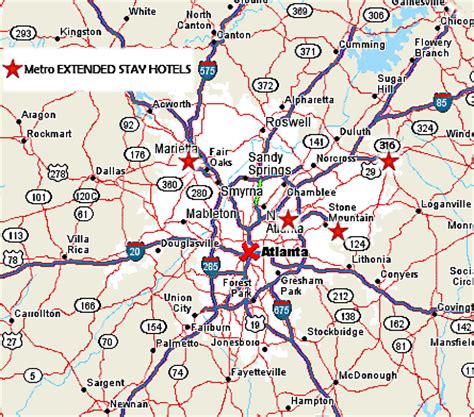 Atlanta Metro Map - TravelsFinders.Com