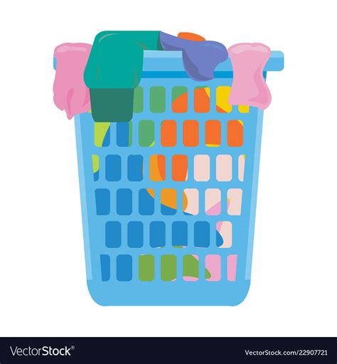 Laundry basket Royalty Free Vector Image - VectorStock